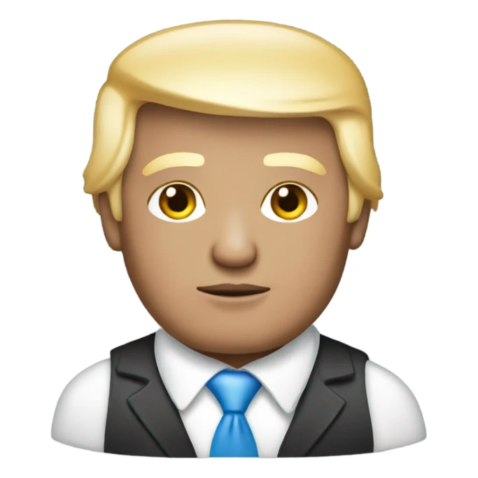 Donald Trump wearing trans colors  sticker