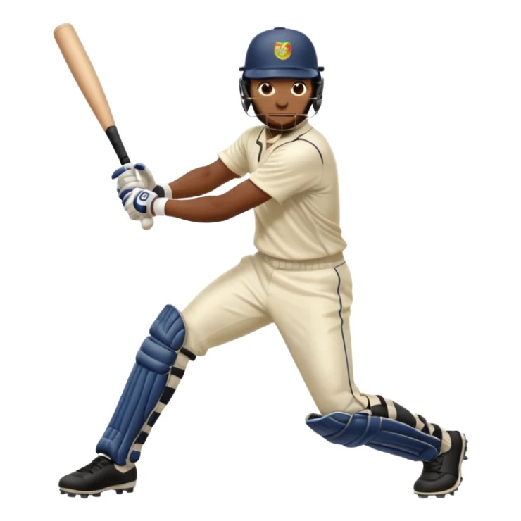 Right handed Batsmen playing a front foot shot sticker