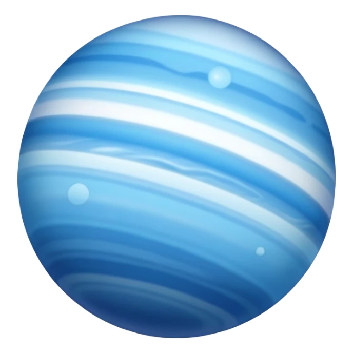 beautiful planet with multiple shades of blue rings around it sticker