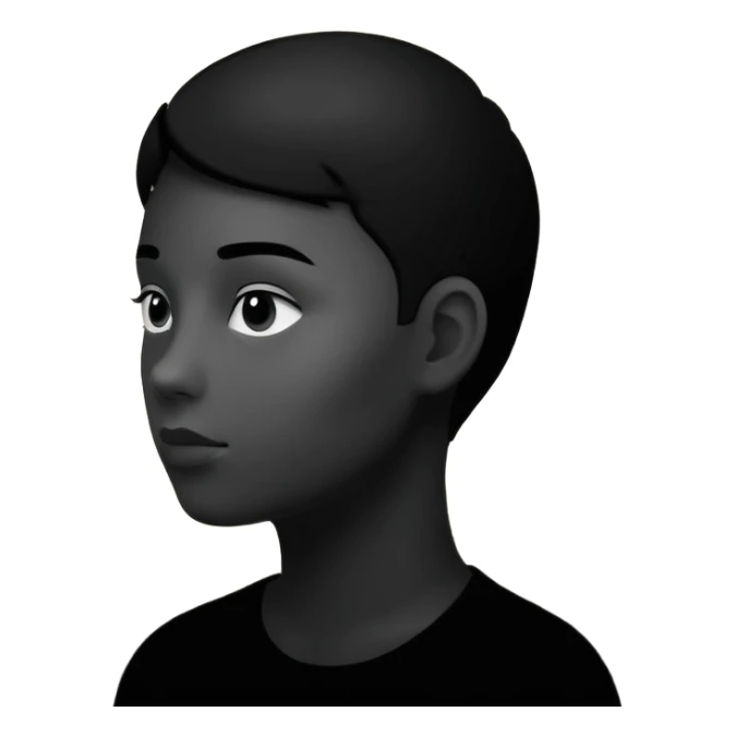 person silhouette under a dim lamp with shadows sticker