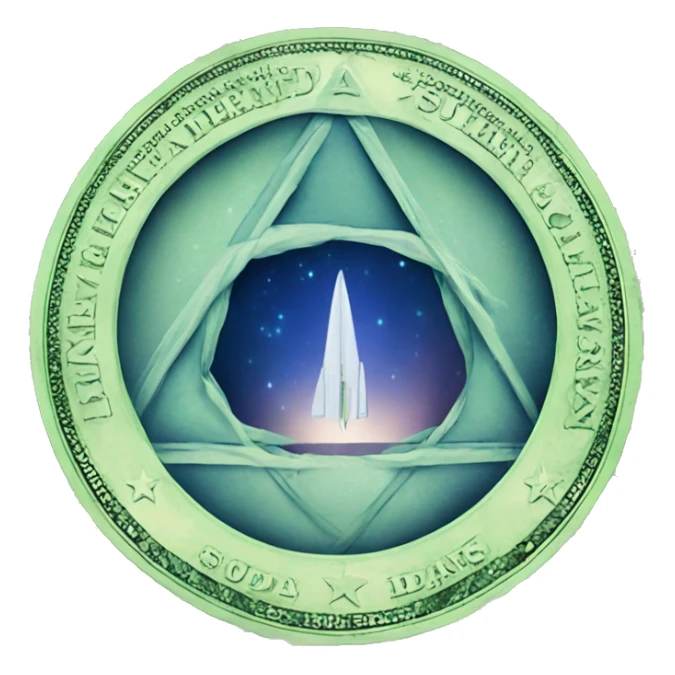 A stargate full of unites states dollars sticker