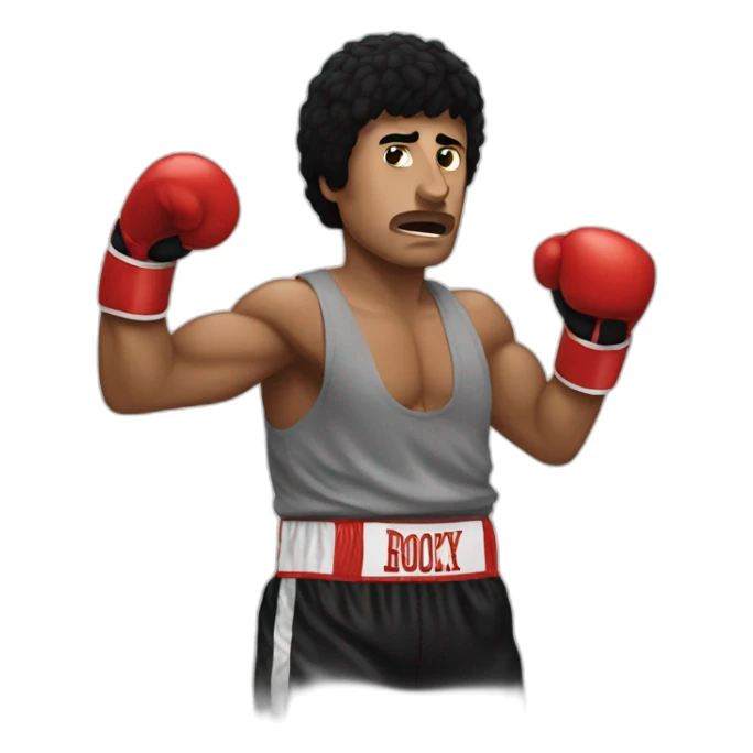 Rocky balboa who is boxing sticker