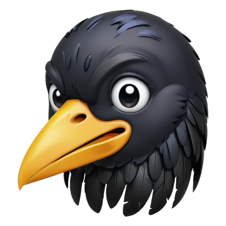 raven crow crying sticker