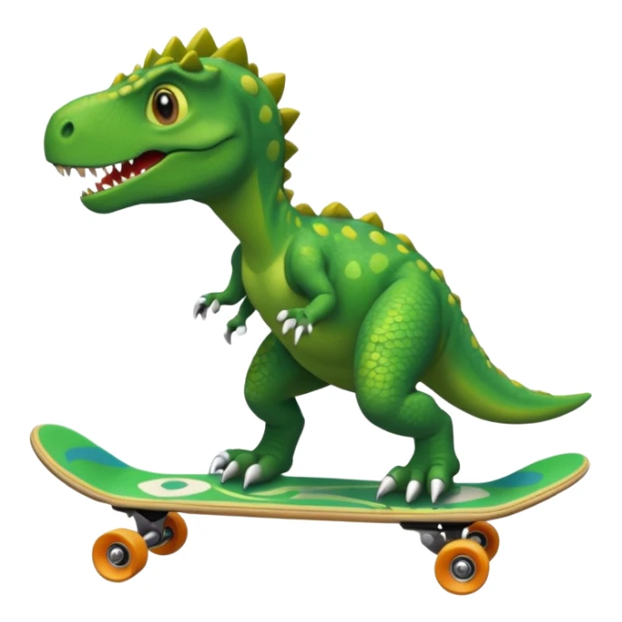 Dinosaur on a skateboard sticker