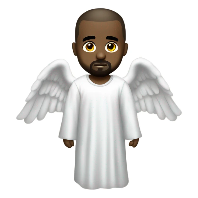 Kanye West as an angel sticker