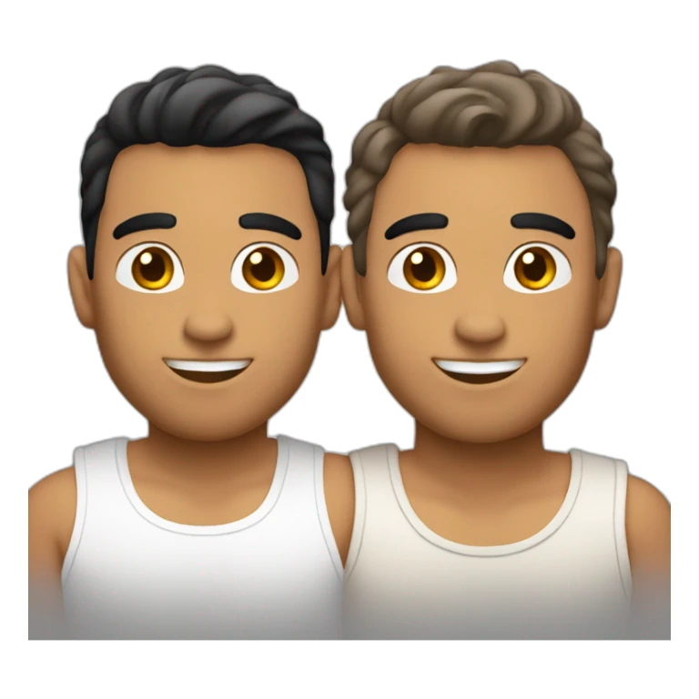 gay couple 1 hispanic Wite and 1 Latin tanned sticker
