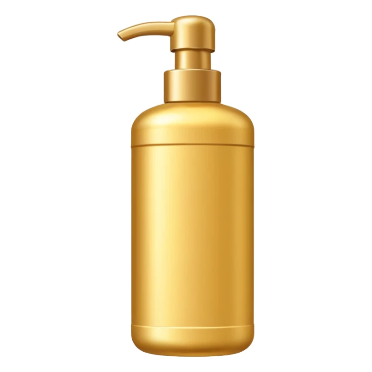shampoo bottle in golden colour sticker