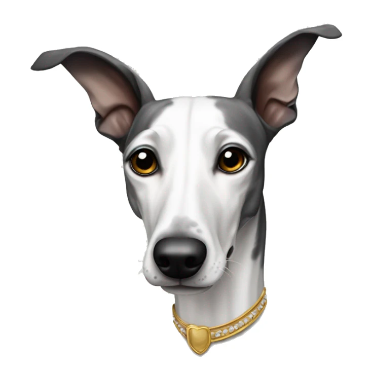 aristocrat dog galgo white and black  sticker