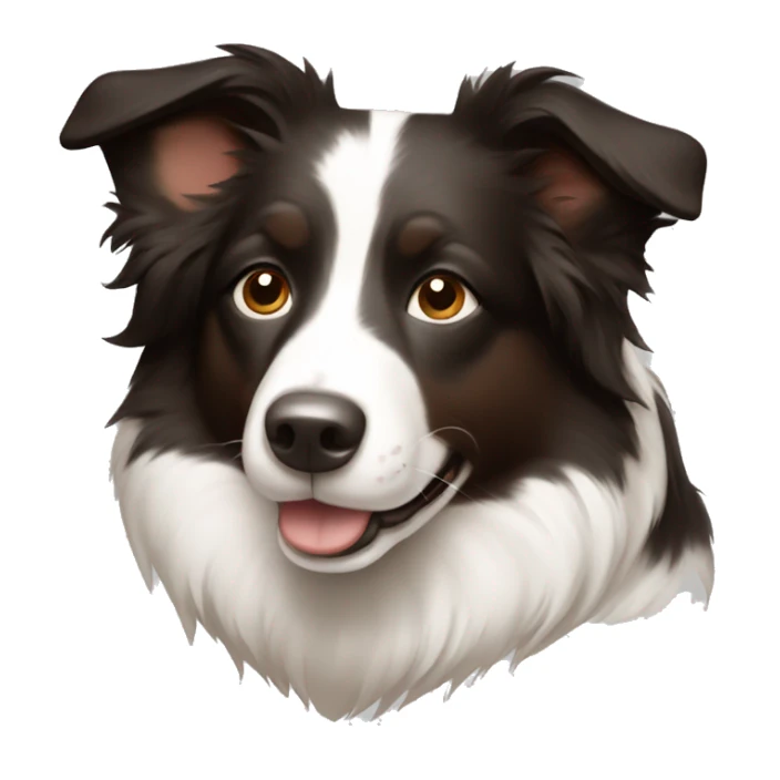 Border collie 3 colors white brown and black  sticker