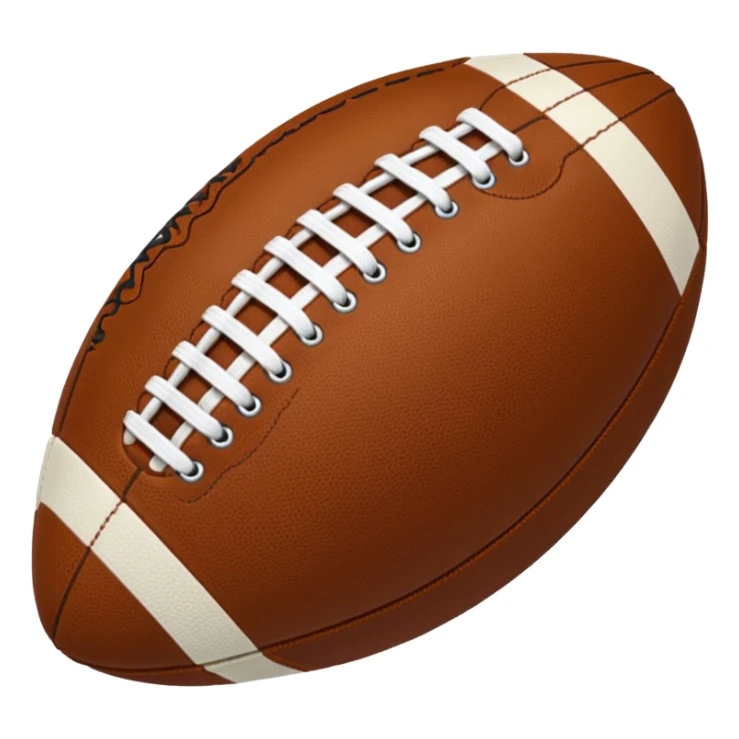 american football oval laces sticker