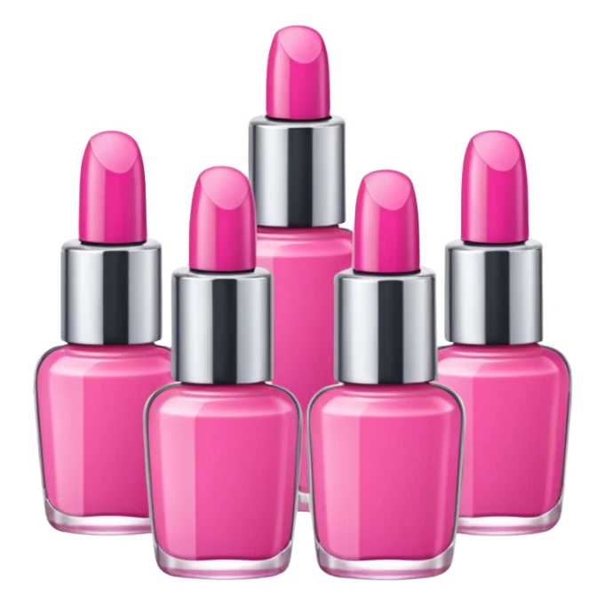 Create an icon using things you would find in a nail salon; use pink tones. sticker