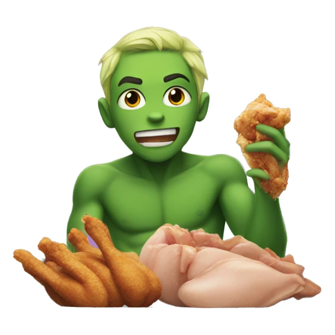 Beast boy eating chicken in car sticker