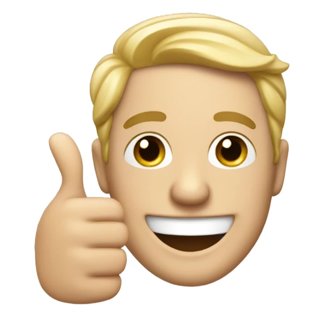 Smiling Englishman showing thumbs up  sticker