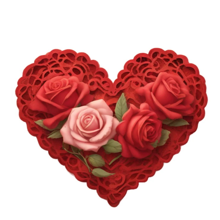 vintage valentine’s day card red sticker