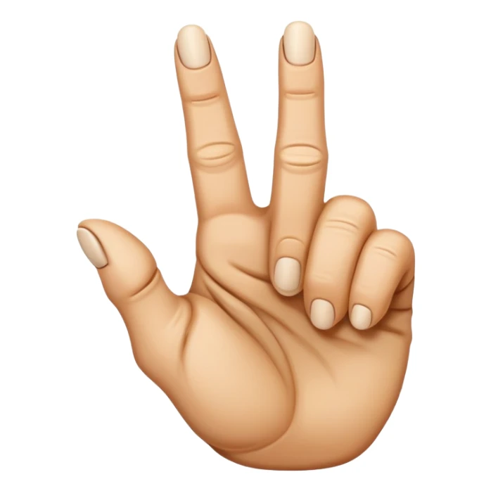 Hand with middle finger and index thinger bent  sticker