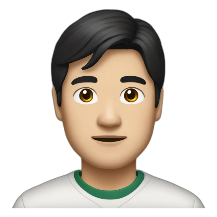 Clinton Lau, dark hair, chinese, man sticker