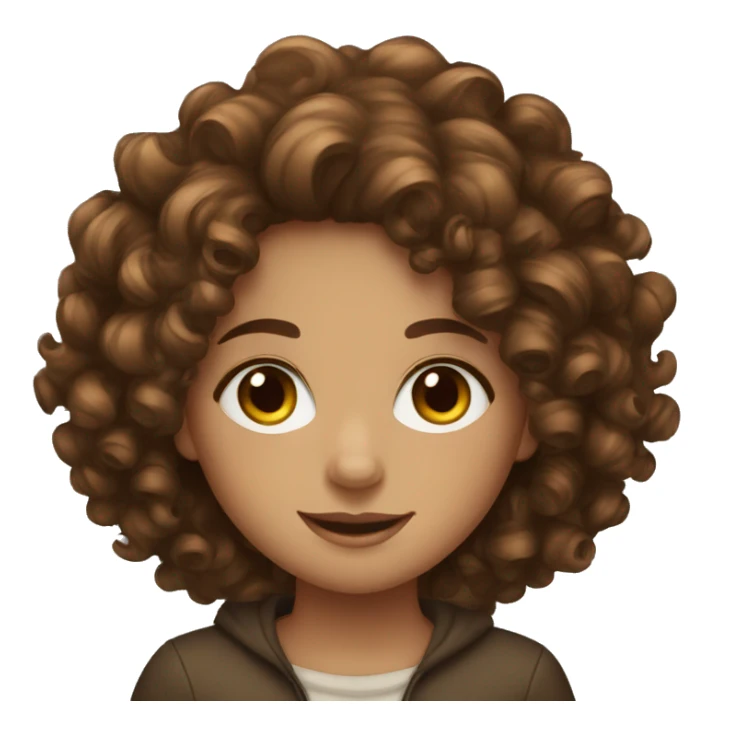 Brown curly hair girl Jewish sticker