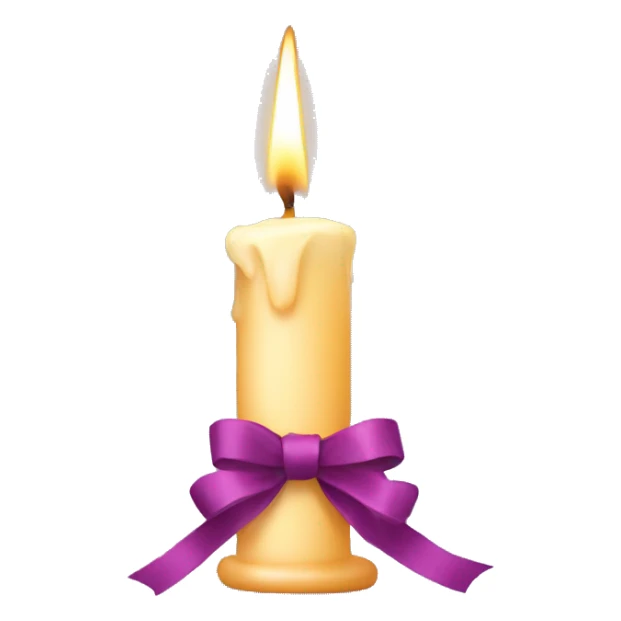 candle have ribbon  sticker