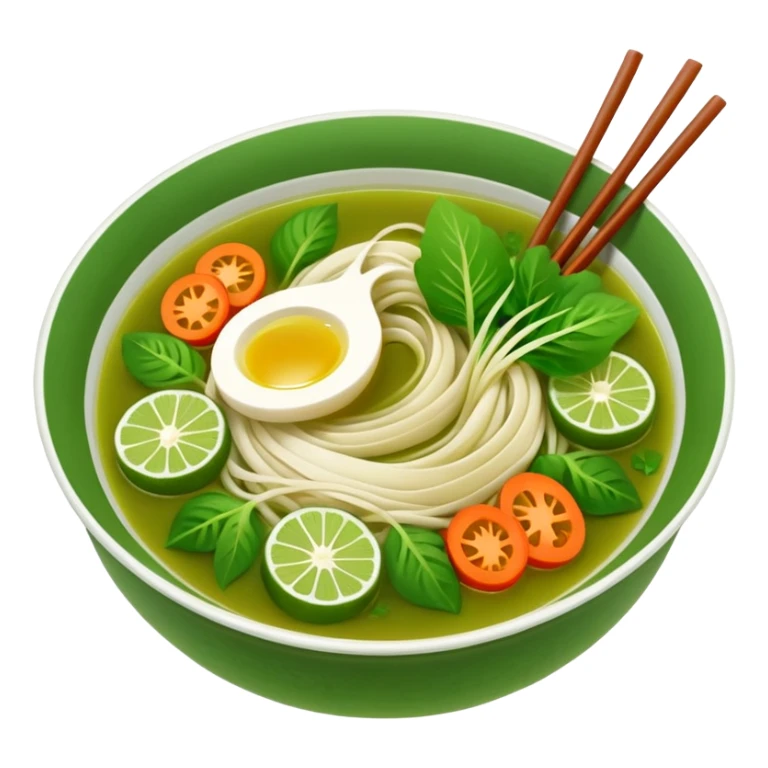 Khmer Noodle Num Banh Jok green broth with no meat or eggs sticker