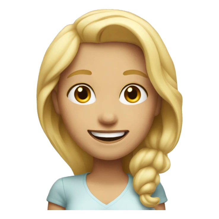 blonde girl smiling sticker