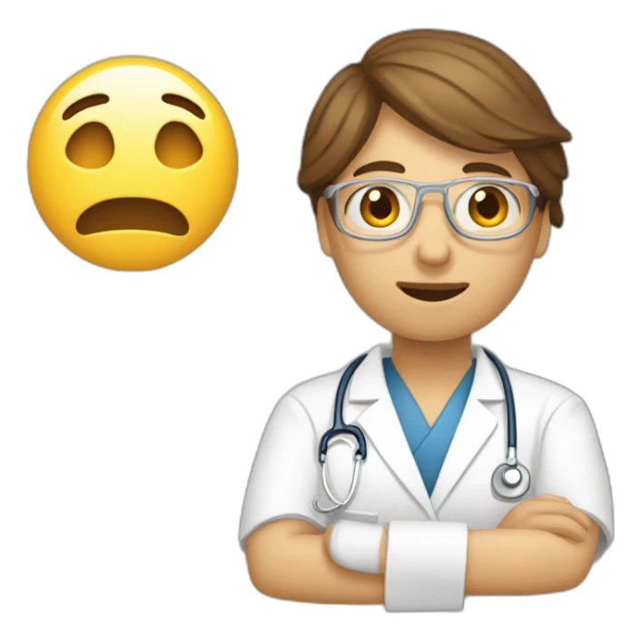 Anesthésiste qui intube un patient sticker