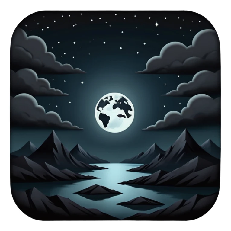 dark and eerie scene, the entire world covered in darkness. The sky is deep black with no stars or light, no moon, no glow just total void and silence. The atmosphere feels ominous and unsettling, as if darkness has swallowed everything. No characters, no visible light sources sticker