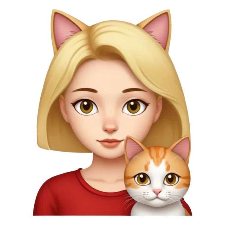 Sayra y un gato sticker