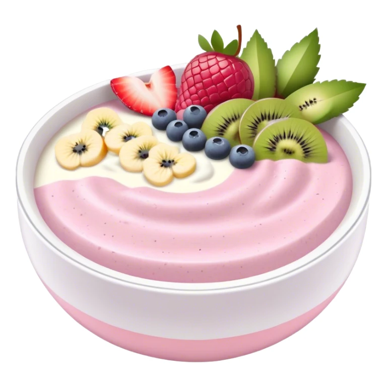 pastel pink and white smoothie bowl sticker