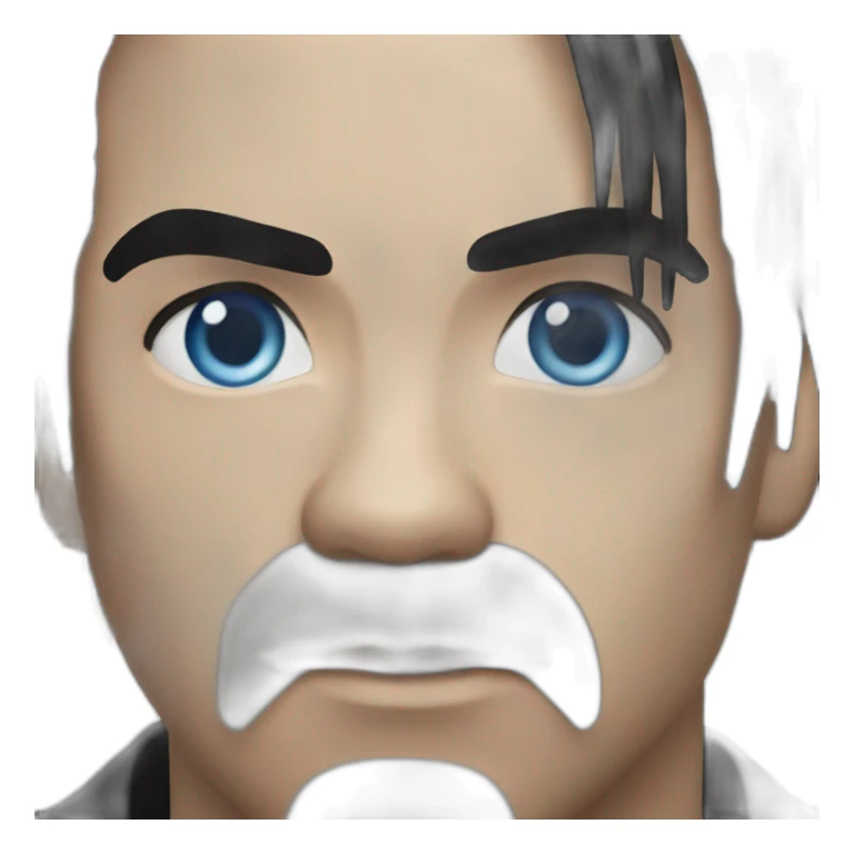 Till Lindemann with blue eyes black hair sticker