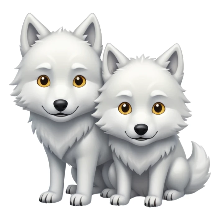 deux animaux russes sous la neige sticker