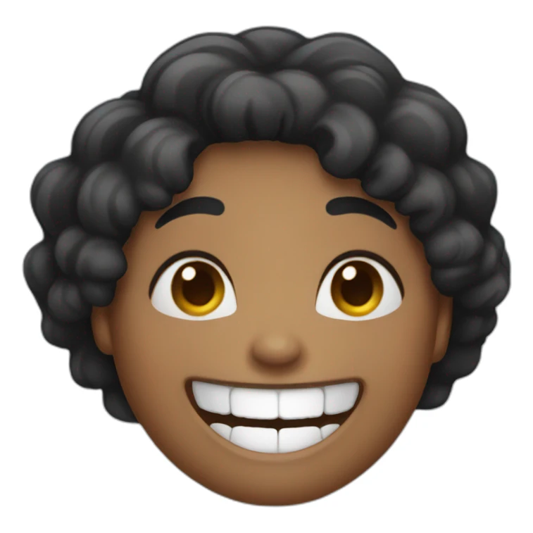Short black hair woman laughing at you sticker