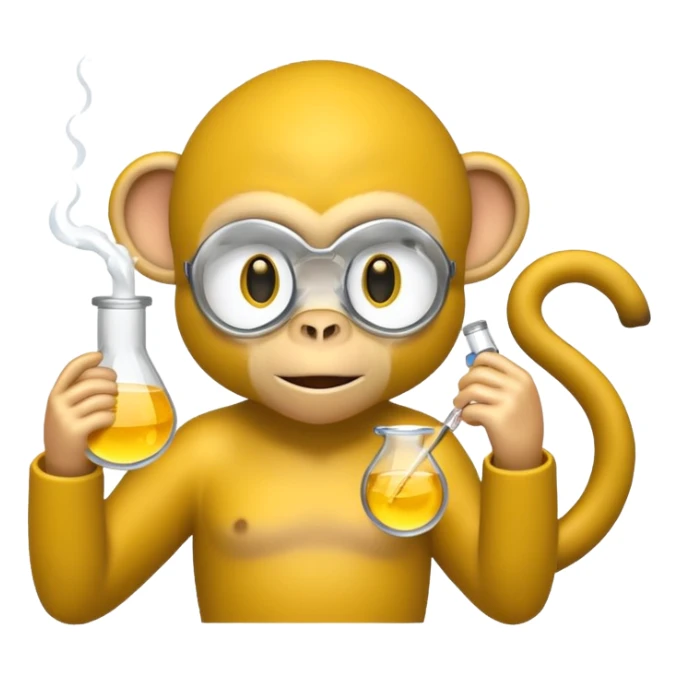 scienist and scienist item with yellow monkey sticker