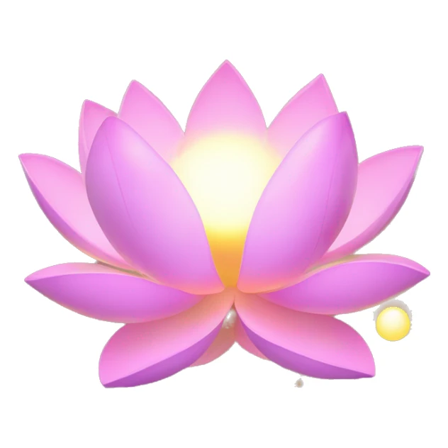 A glowing lotus flower with shimmering petals, surrounded by soft, floating orbs of light.

 sticker