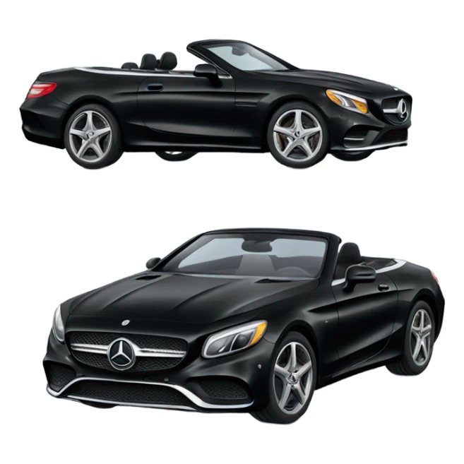 Black Mercedes convertible sticker