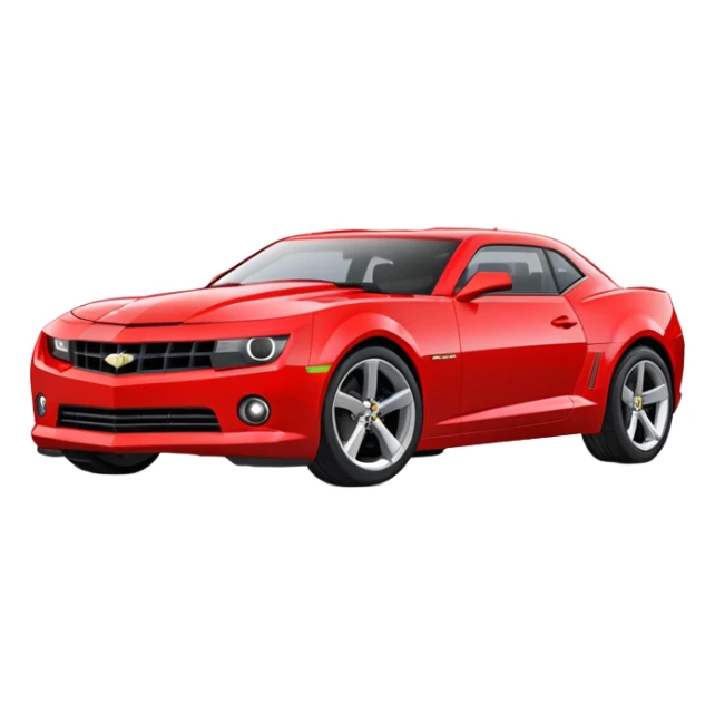 red minimalist Chevrolet Camaro sports car sticker
