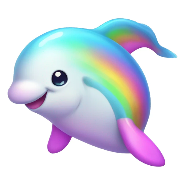 Kawaii neon narwal with rainbow horn  sticker