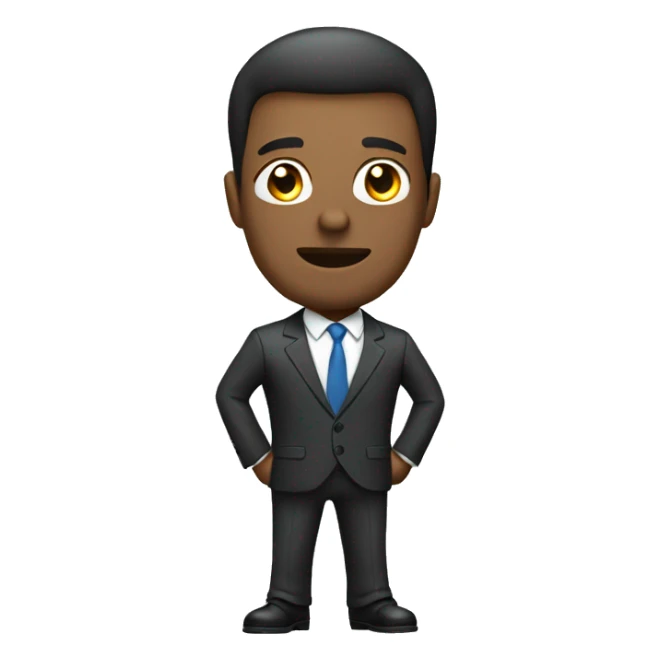 a business man side view wearing a suit talking full body sticker