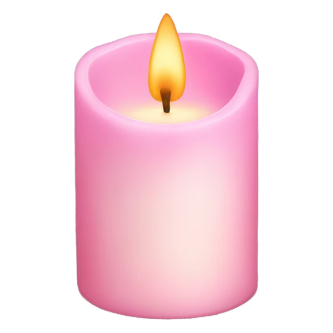 light pink candle sticker