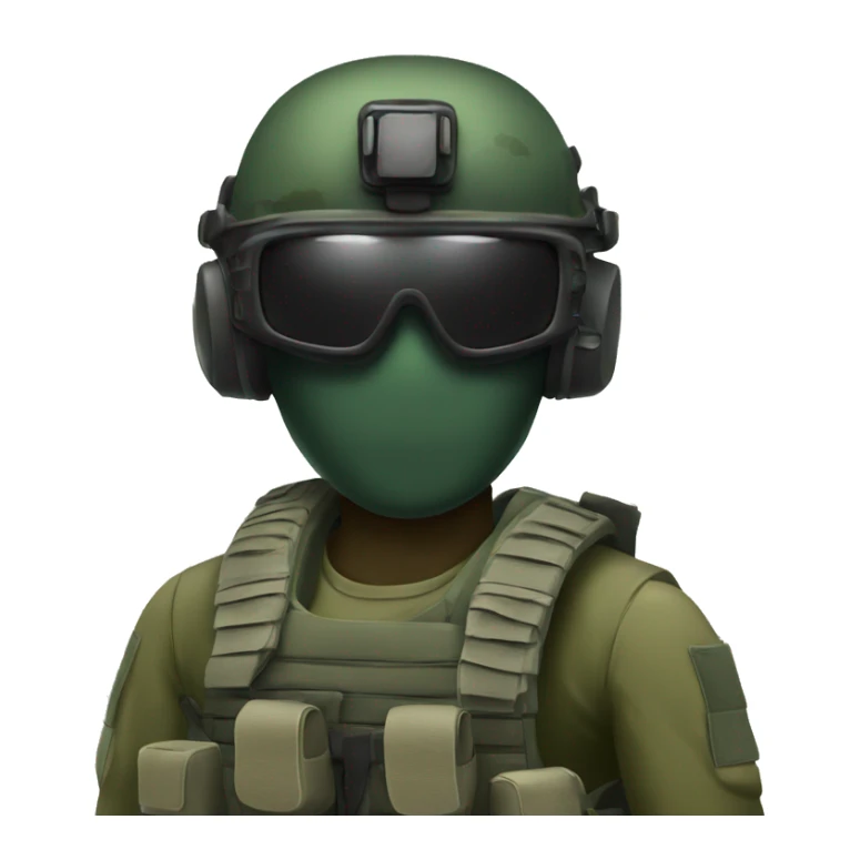 Special Forces Soldier wearing mask and night vision goggles sticker