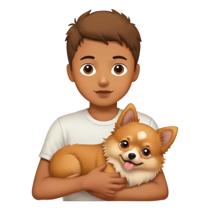 Boy Pomeranian orange girly sticker