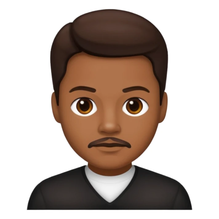 Roger Troutman with dark brown hair sticker