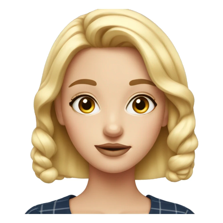 preppy girl with big eyelashes sticker