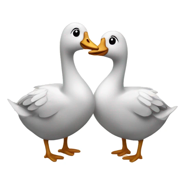 Silly geese in love with hearts and sparkles  sticker