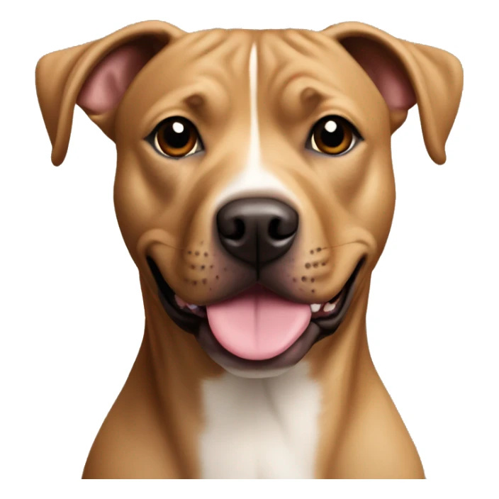 Brown pit bull Labrador mix sticker
