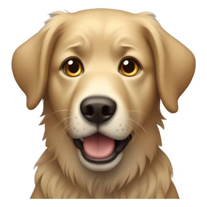 shaggy scared dog similar to labrador sticker