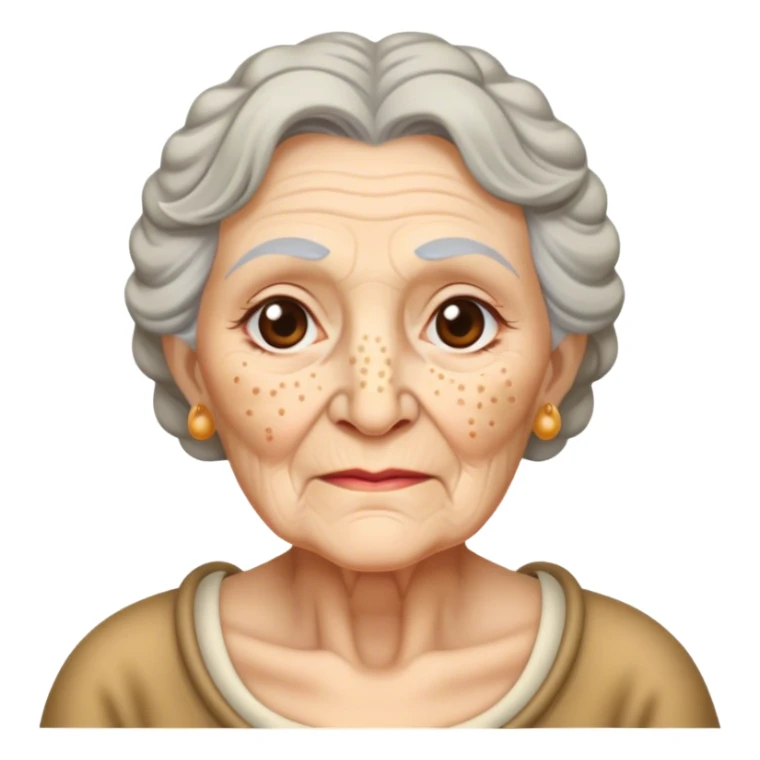 Old woman with warts sticker