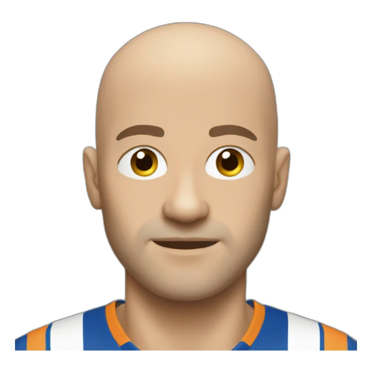 bald footballer sticker
