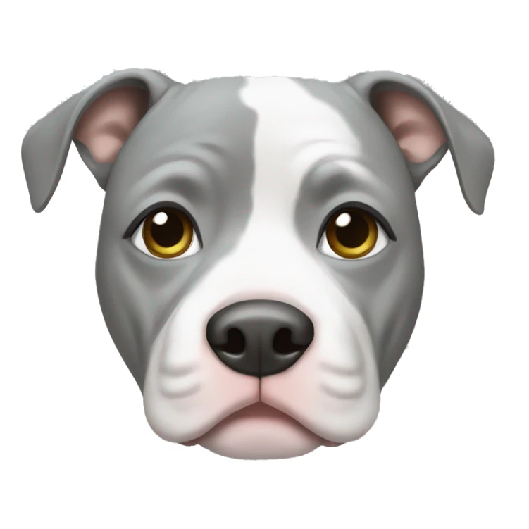 Grey and white staffbull sticker
