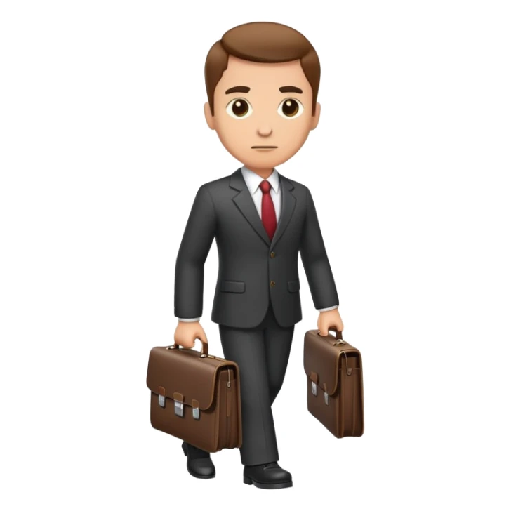 business person in suit with briefcase sticker