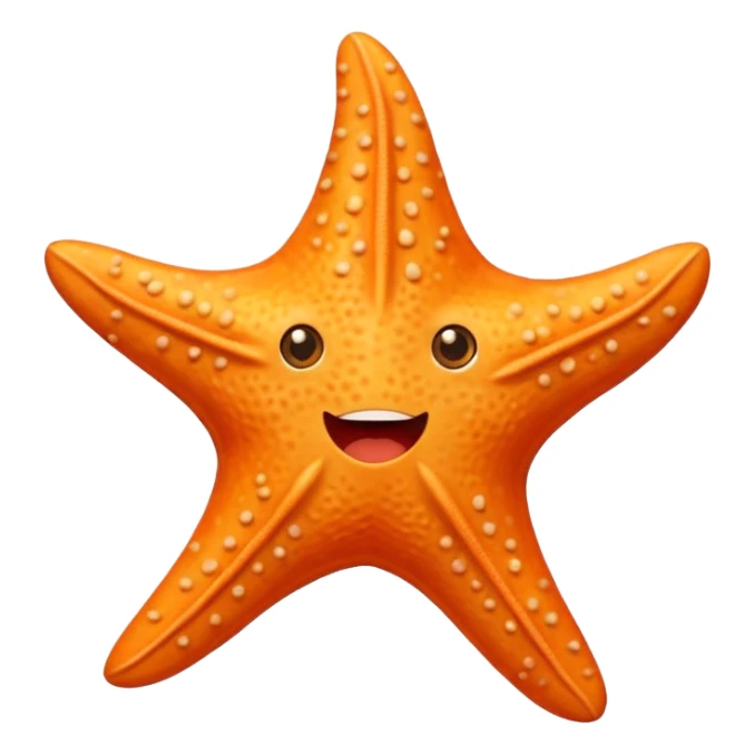 Give me a picture of an animated talking starfish that coughs sticker